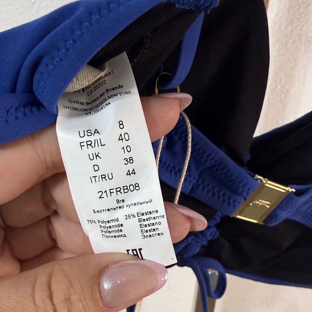 Gottex Denim Blue Swim Top- Size medium (8) - Picture 10 of 11